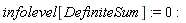 infolevel[DefiniteSum] := 0
