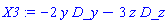 _DG([["vector", M, []], [[[2], -2*y], [[3], -3*z]]])
