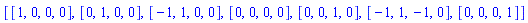[[1, 0, 0, 0], [0, 1, 0, 0], [-1, 1, 0, 0], [0, 0, 0, 0], [0, 0, 1, 0], [-1, 1, -1, 0], [0, 0, 0, 1]]
