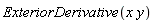 ExteriorDerivative(x*y)