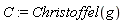 C := Christoffel(g)