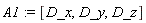 A1 := [D_x, D_y, D_z]