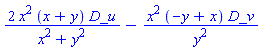 _DG([["vector", N, []], [[[1], 2*x^2*(x+y)/(x^2+y^2)], [[2], -x^2*(-y+x)/y^2]]])
