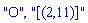 "O", "[(2,11)]"