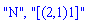 "N", "[(2,1)1]"
