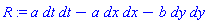 _DG([["tensor", M, [["cov_bas", "cov_bas"], []]], [[[1, 1], a], [[2, 2], -a], [[3, 3], -b]]])