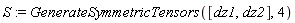 S := GenerateSymmetricTensors([dz1, dz2], 4)