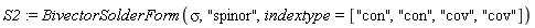S2 := BivectorSolderForm(sigma, "spinor", indextype = ["con", "con", "cov", "cov"])