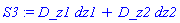 S3 := D_z1*dz1+D_z2*dz2