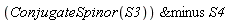 `&minus`(ConjugateSpinor(S3), S4)