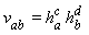 v[ab] = h[a]^c*h[b]^d