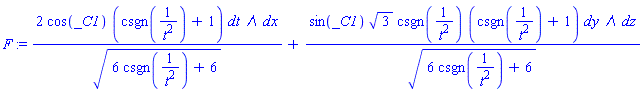 _DG([["form", M, 2], [[[1, 2], 2*cos(_C1)*(csgn(1/t^2)+1)/(6*csgn(1/t^2)+6)^(1/2)], [[3, 4], sin(_C1)*3^(1/2)*csgn(1/t^2)*(csgn(1/t^2)+1)/(6*csgn(1/t^2)+6)^(1/2)]]])
