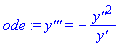 ode := `y'''` = -`y''`^2/`y'`