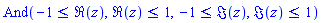And(-1 <= Re(z), Re(z) <= 1, -1 <= Im(z), Im(z) <= 1)