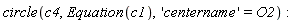 circle(c4, Equation(c1), 'centername' = O2)