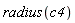 radius(c4)