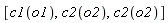 [c1(o1), c2(o2), c2(o2)]