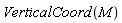 VerticalCoord(M)