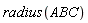 radius(ABC)