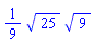 (1/9)*25^(1/2)*9^(1/2)