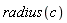 radius(c)