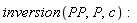 inversion(PP, P, c)