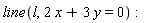 line(l, 2*x+3*y = 0)
