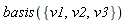 basis({v1, v2, v3})