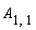 A[1, 1]