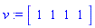 v := vector([1, 1, 1, 1])