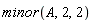 minor(A, 2, 2)