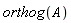 orthog(A)