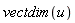 vectdim(u)