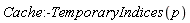 Cache:-TemporaryIndices(p)