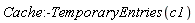 Cache:-TemporaryEntries(c1)
