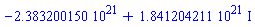 -0.2383200150e22+0.1841204211e22*I