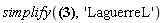 simplify(LaguerreL(3, -1/2, x), 'LaguerreL')