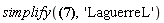 simplify(-6*LaguerreL(2, 1, x), 'LaguerreL')