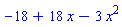 -18+18*x-3*x^2