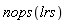 nops(lrs)