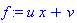 f := u*x+v
