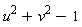 u^2+v^2-1