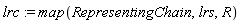 lrc := map(RepresentingChain, lrs, R)