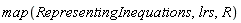 map(RepresentingInequations, lrs, R)