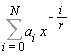 Sum(a[i]*x^(-i/r), i = 0 .. N)