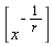 [x^(-1/r)]