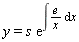 y = s*exp(int(e/x, x))