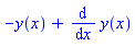 -y(x)+diff(y(x), x)