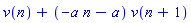 v(n)+(-a*n-a)*v(n+1)