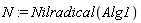 N := Nilradical(Alg1)